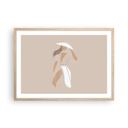 Poster în ramă de stejar deschis - Moda este distractivă - 70x50 cm