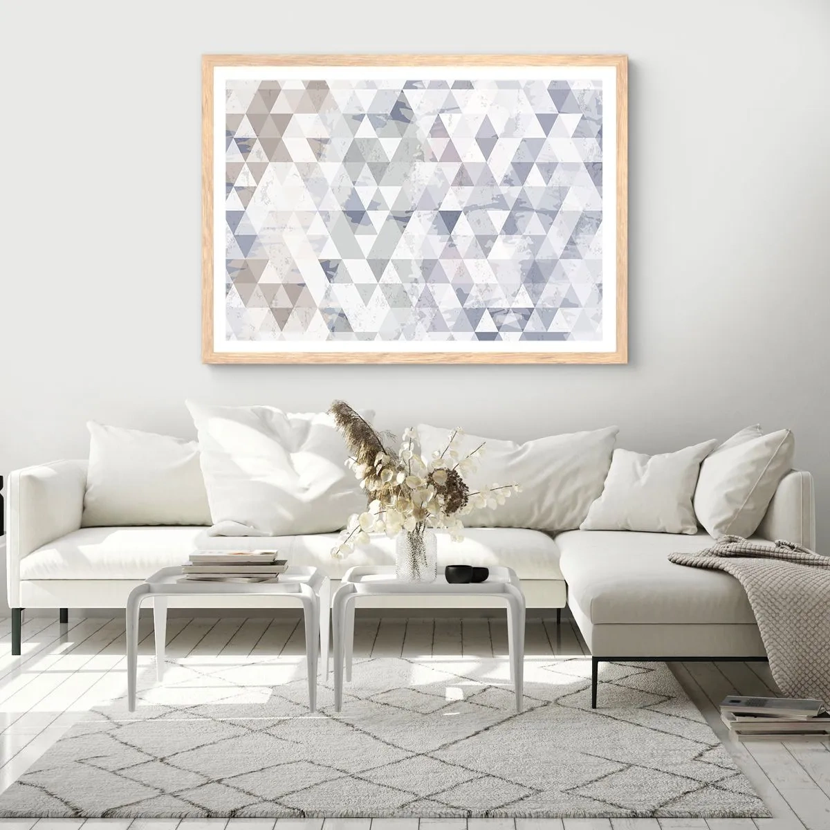 Poster în ramă de stejar deschis - În ritm de trei - 70x50 cm