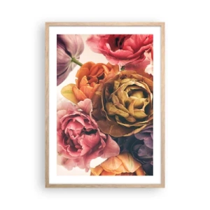 Poster în ramă de stejar deschis - Sărbătorirea vieții - 50x70 cm