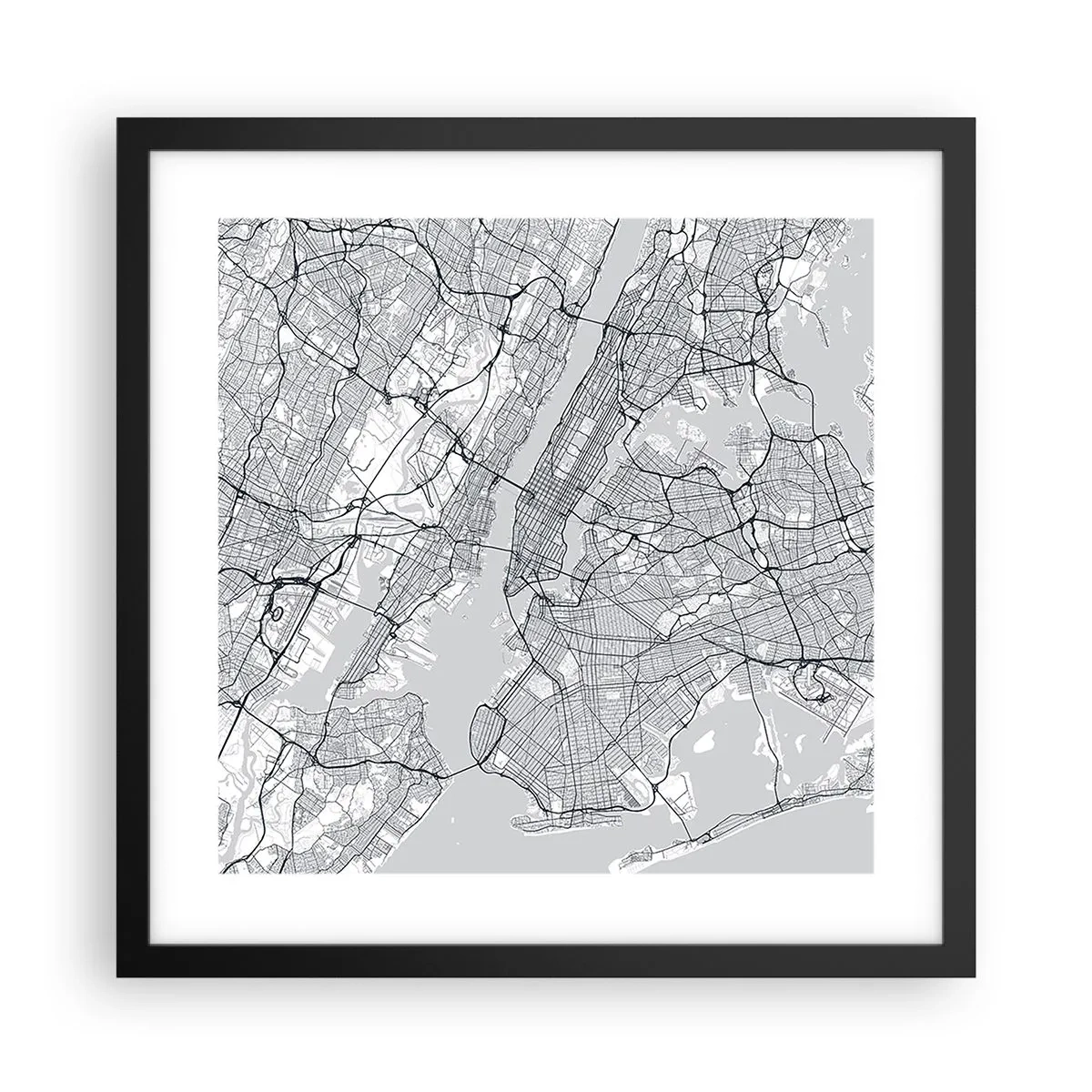 Poster în ramă neagră - Anatomia unei metropole - 40x40 cm