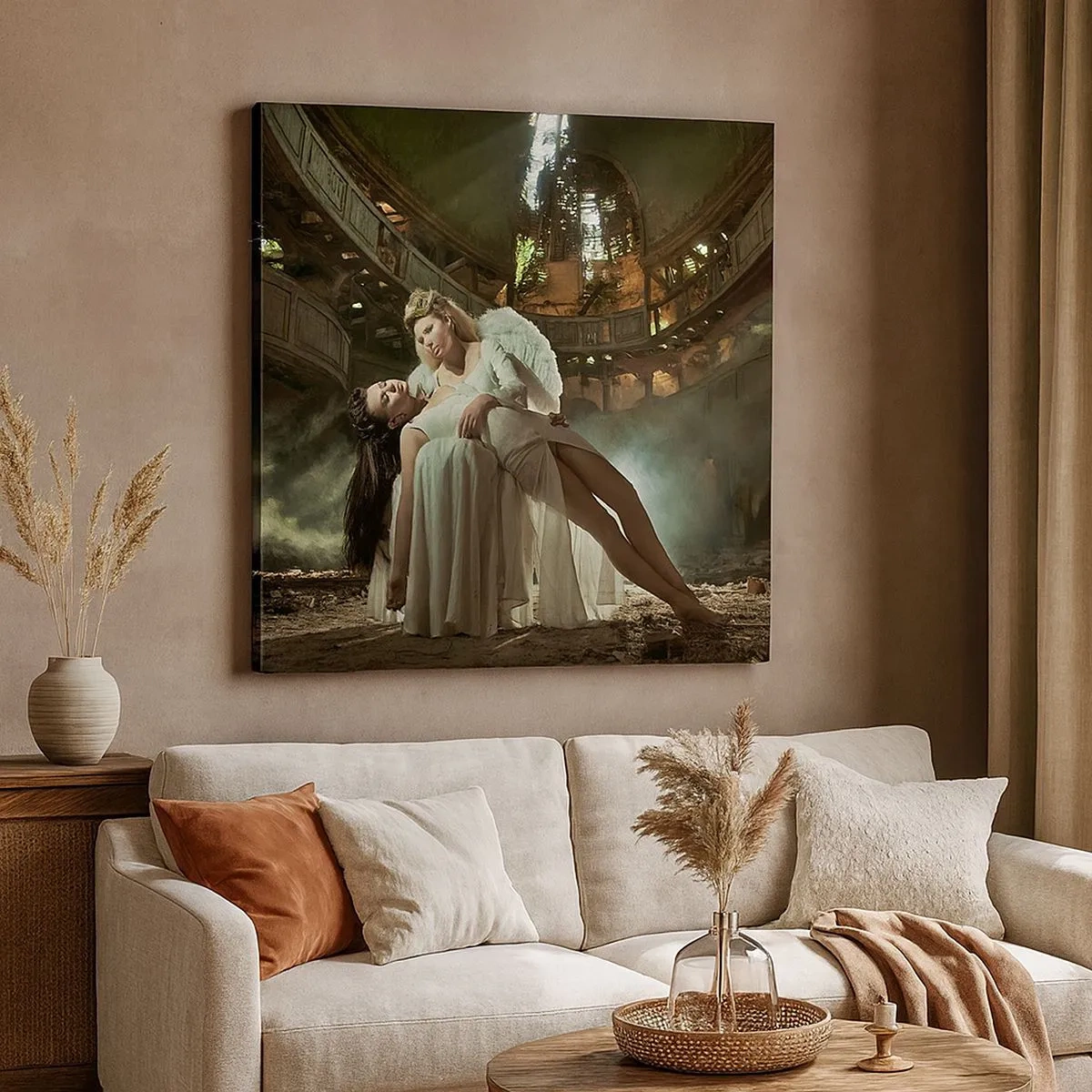 Tablou pe pânză - Spiritul vechiului teatru - 30x30 cm