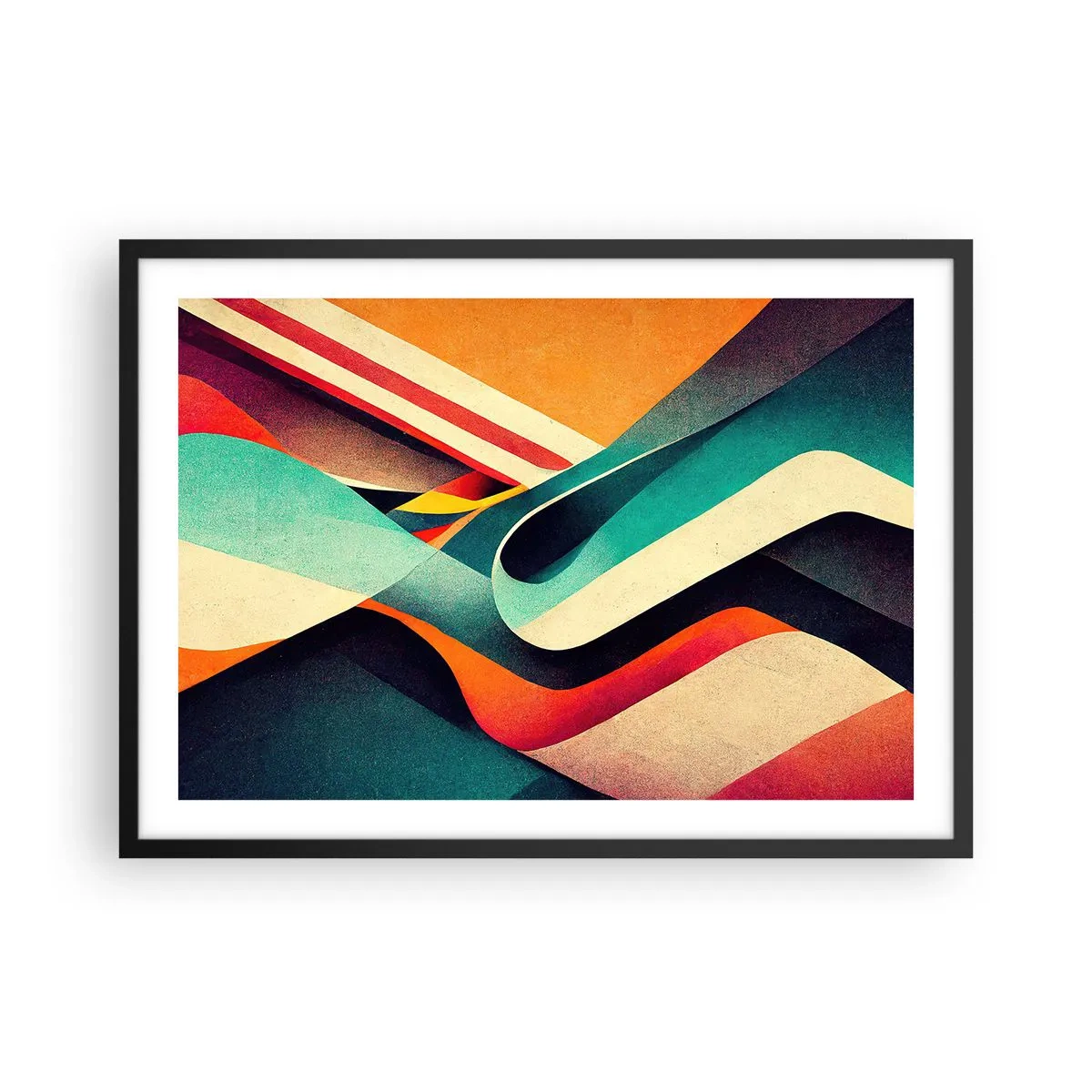 Poster în ramă neagră - Compoziție intensă - 70x50 cm