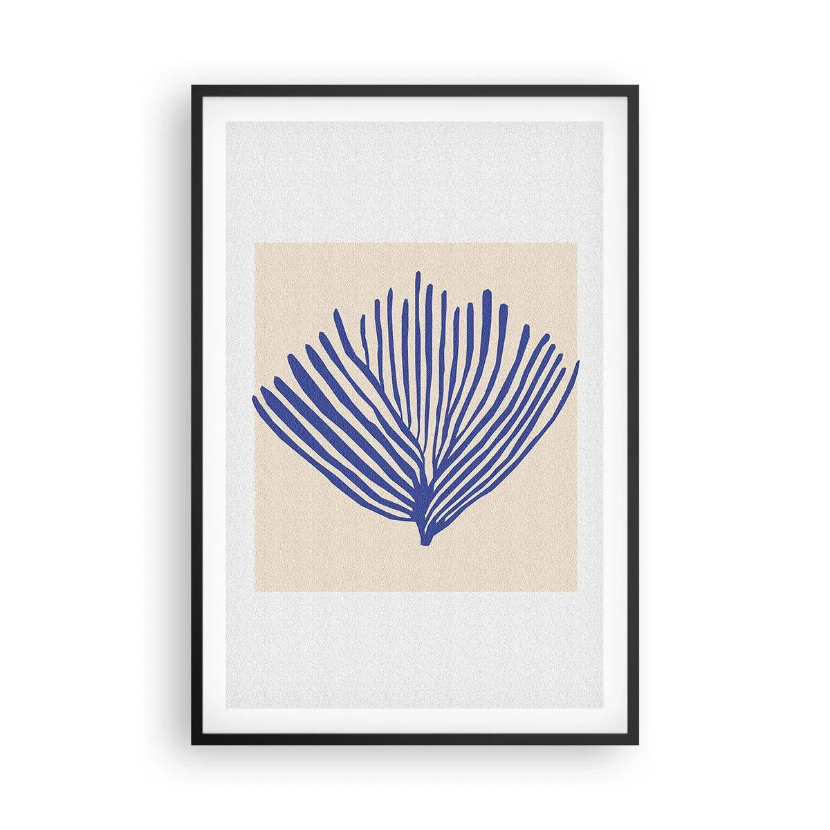 Poster în ramă neagră - Evantai albastru - 61x91 cm