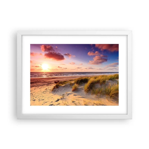 Poster în ramă albă - Deja aerul de vară miroase - 40x30 cm