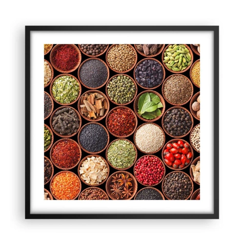 Poster în ramă neagră - Toate gusturile lumii - 50x50 cm