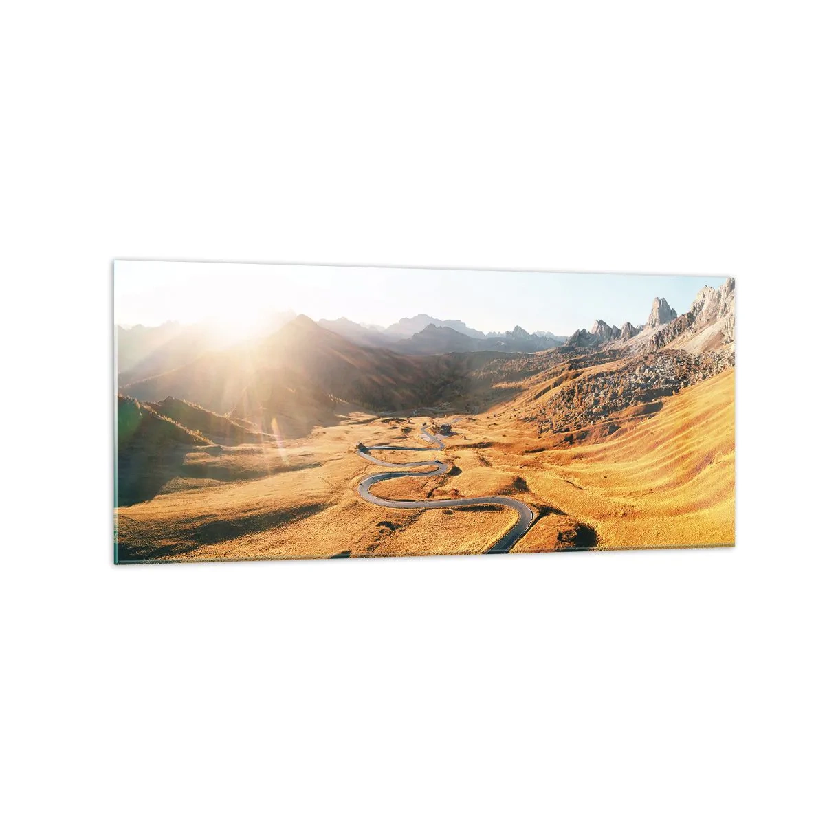 Tablou pe sticlă - Într-o vale de aur - 120x50 cm