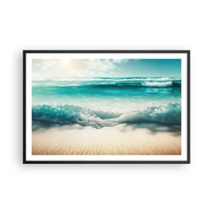 Poster în ramă neagră - Calmul oceanului - 91x61 cm