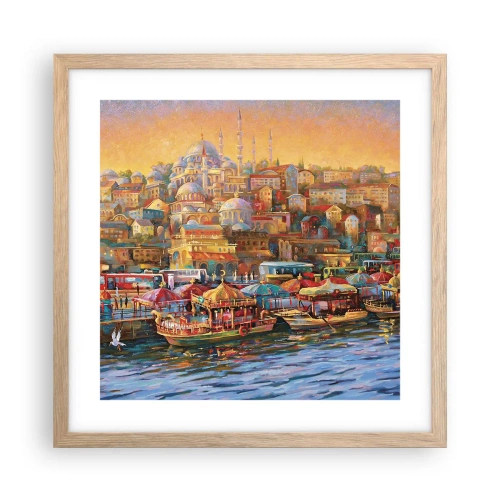 Poster în ramă de stejar deschis - O poveste din Istanbul - 40x40 cm