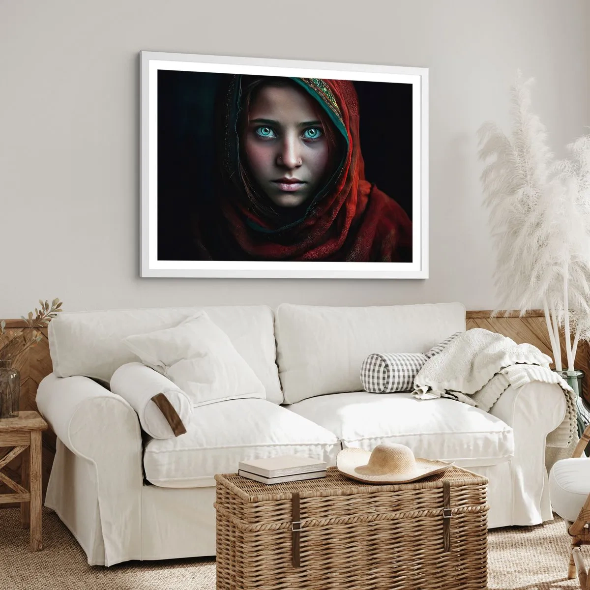 Poster în ramă albă - Prințesa orientală - 50x40 cm