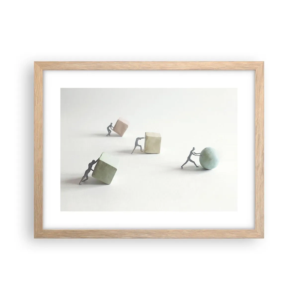 Poster în ramă de stejar deschis - Viața însăși - 40x30 cm