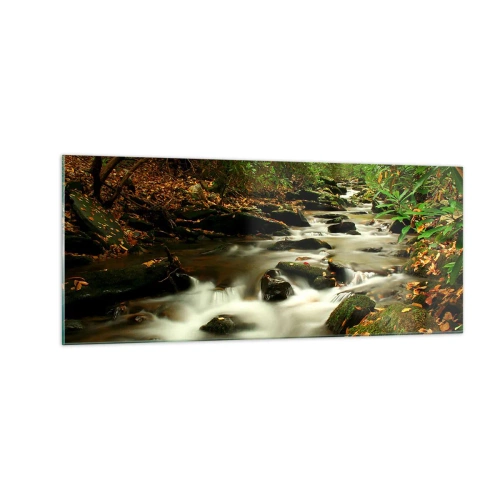 Tablou pe sticlă - Ca argintul lichid - 100x40 cm