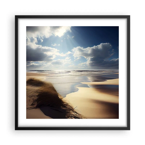 Poster în ramă neagră - Plajă sălbatică - 50x50 cm
