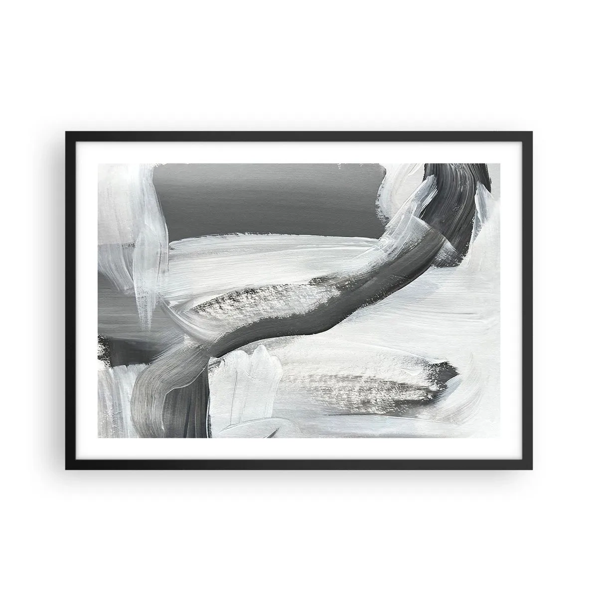 Poster în ramă neagră - Cu o mișcare decisivă - 70x50 cm