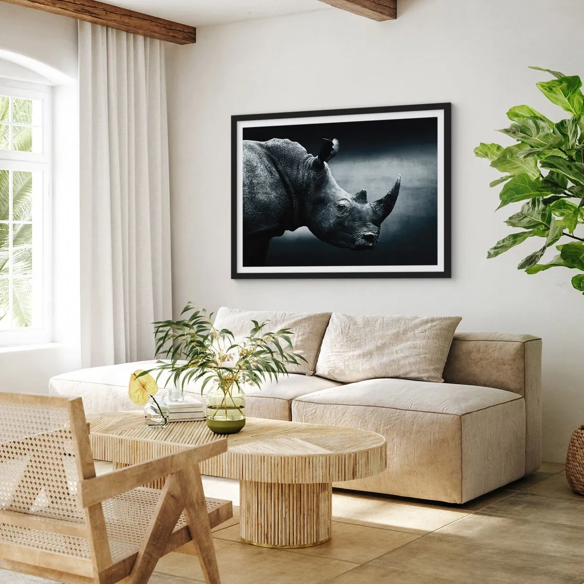 Poster în ramă neagră - Profil drept - 50x40 cm