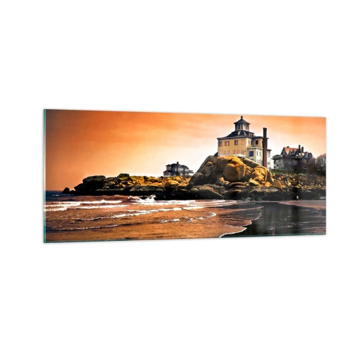 Tablou pe sticlă - Eleganța coastei de vest - 100x40 cm