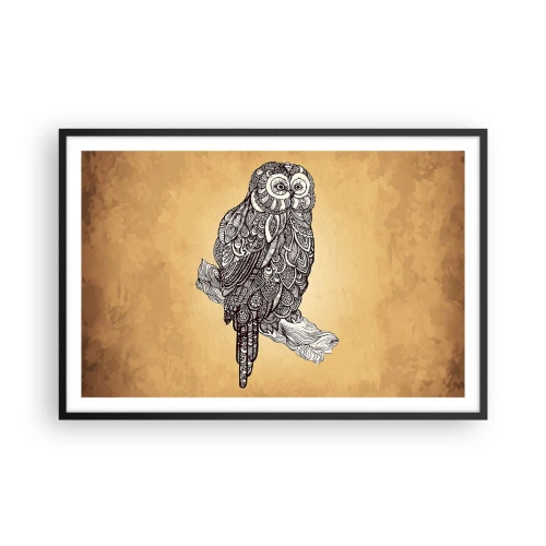 Poster în ramă neagră - Ornamente complicate de înțelepciune - 91x61 cm