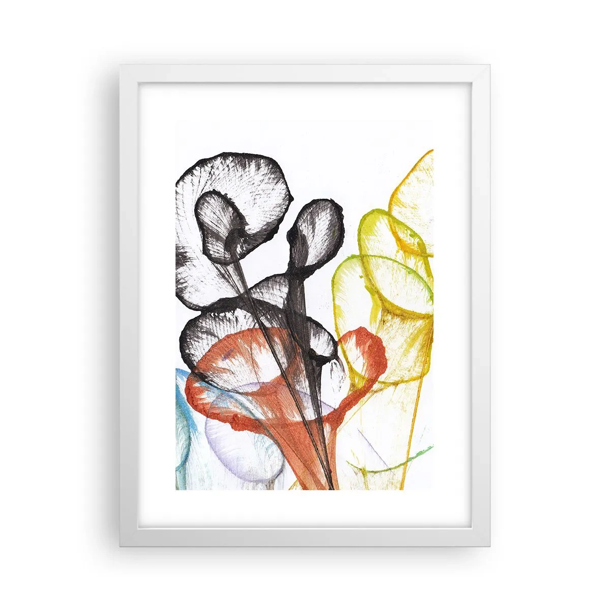 Poster în ramă albă - Flori cu suflete - 30x40 cm