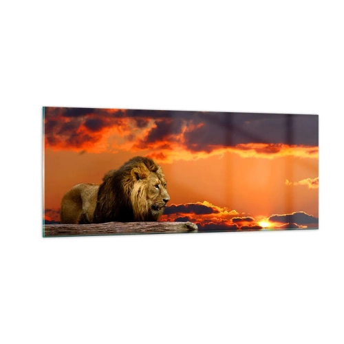 Tablou pe sticlă - Regele naturii - 100x40 cm