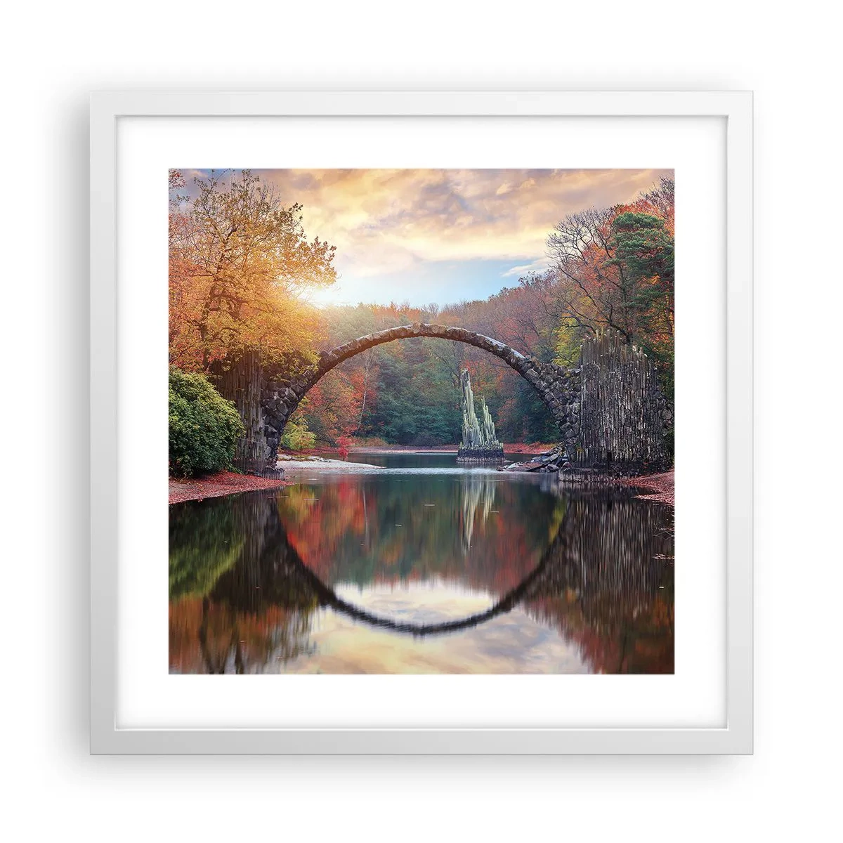 Poster în ramă albă - De cealaltă parte a oglinzii - 40x40 cm