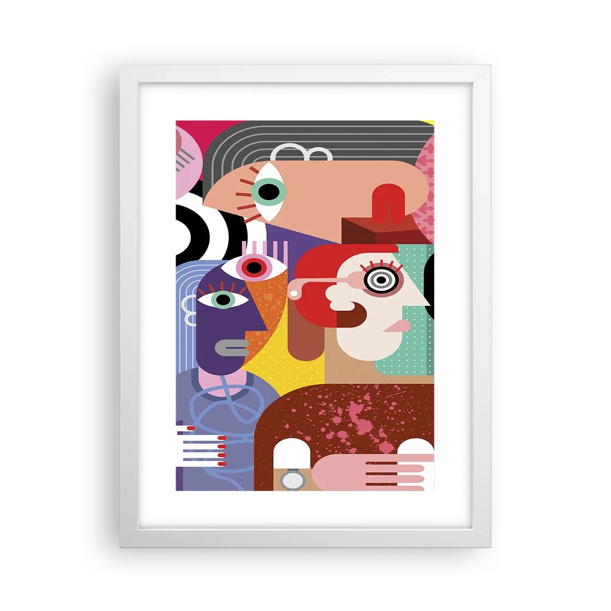 Poster în ramă albă - Am venit de la domnul Picasso - 30x40 cm