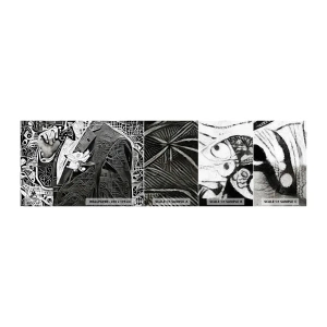 Mostră tapet autocolant Deluxe Sticker - Doar un om aparent gri - Om, Cubism, Modă - 100x30 cm