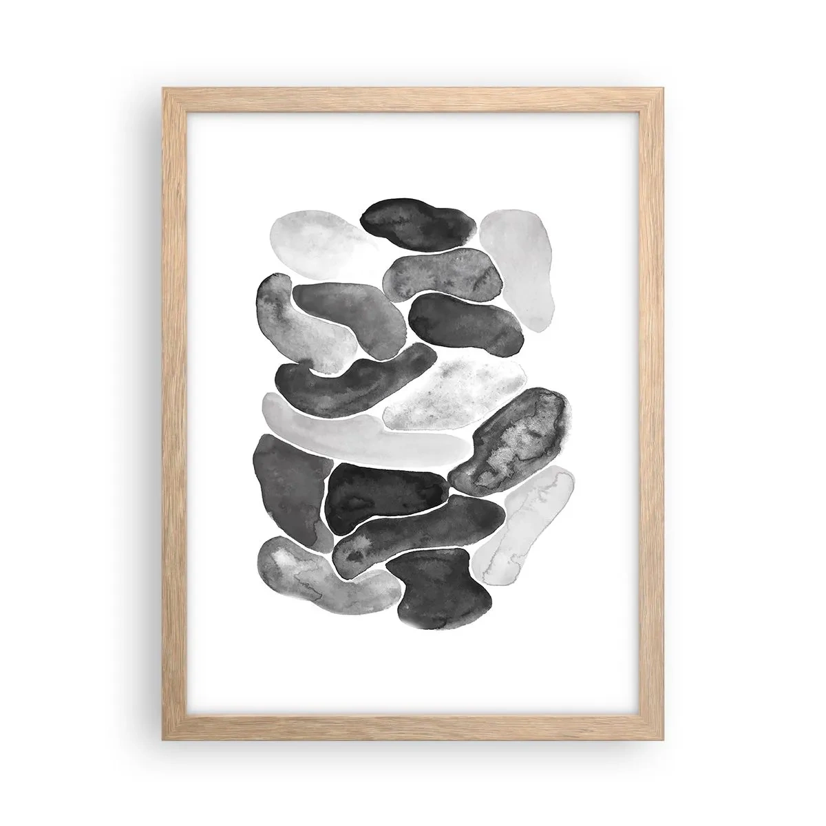 Poster în ramă de stejar deschis - Abstracție pietroasă - 30x40 cm