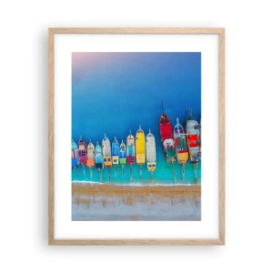 Poster în ramă de stejar deschis - Din perspectiva unei păsări - 40x50 cm