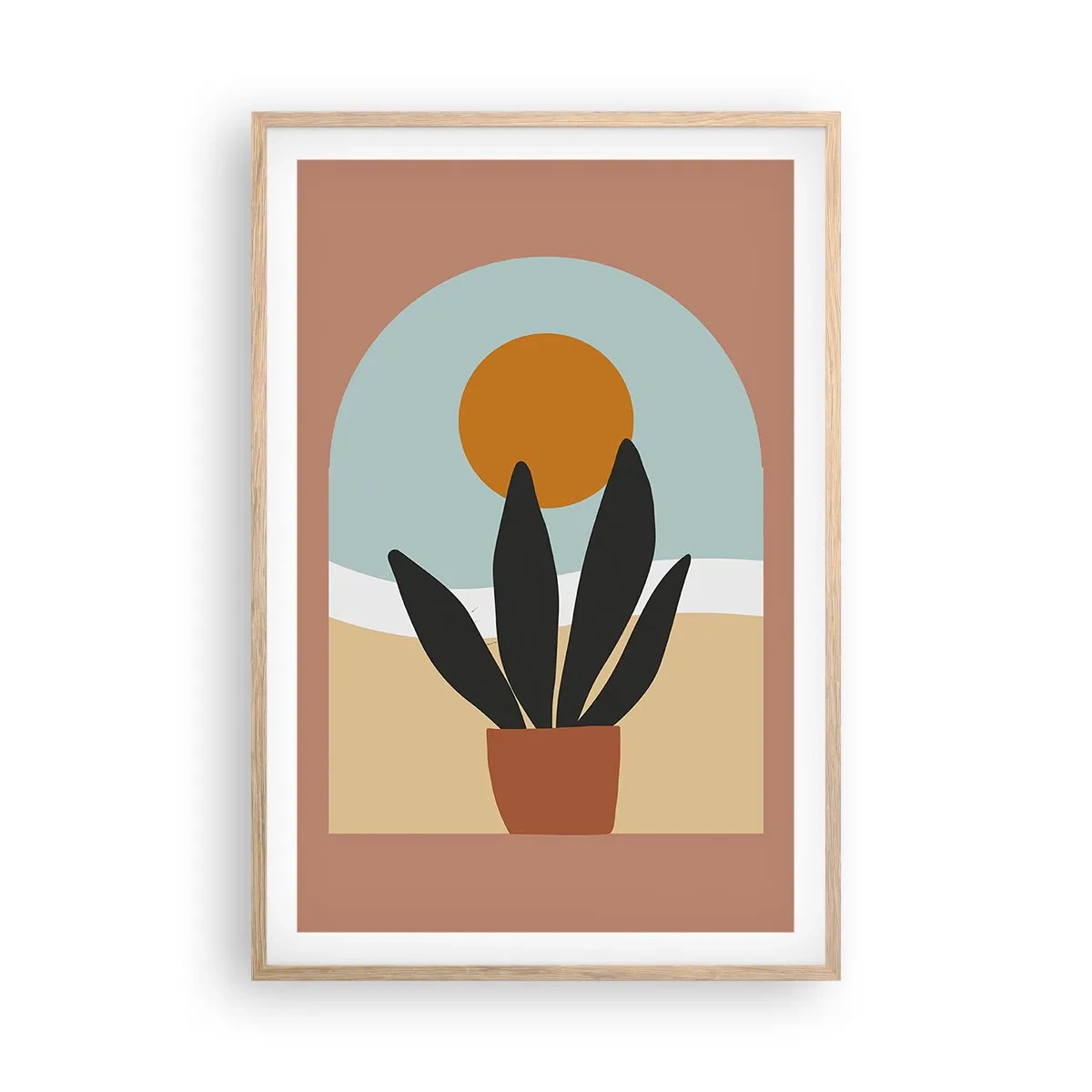 Poster în ramă de stejar deschis - Bucurii mici - 61x91 cm