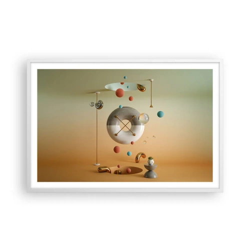 Poster în ramă albă - Orice se poate întâmpla - 91x61 cm