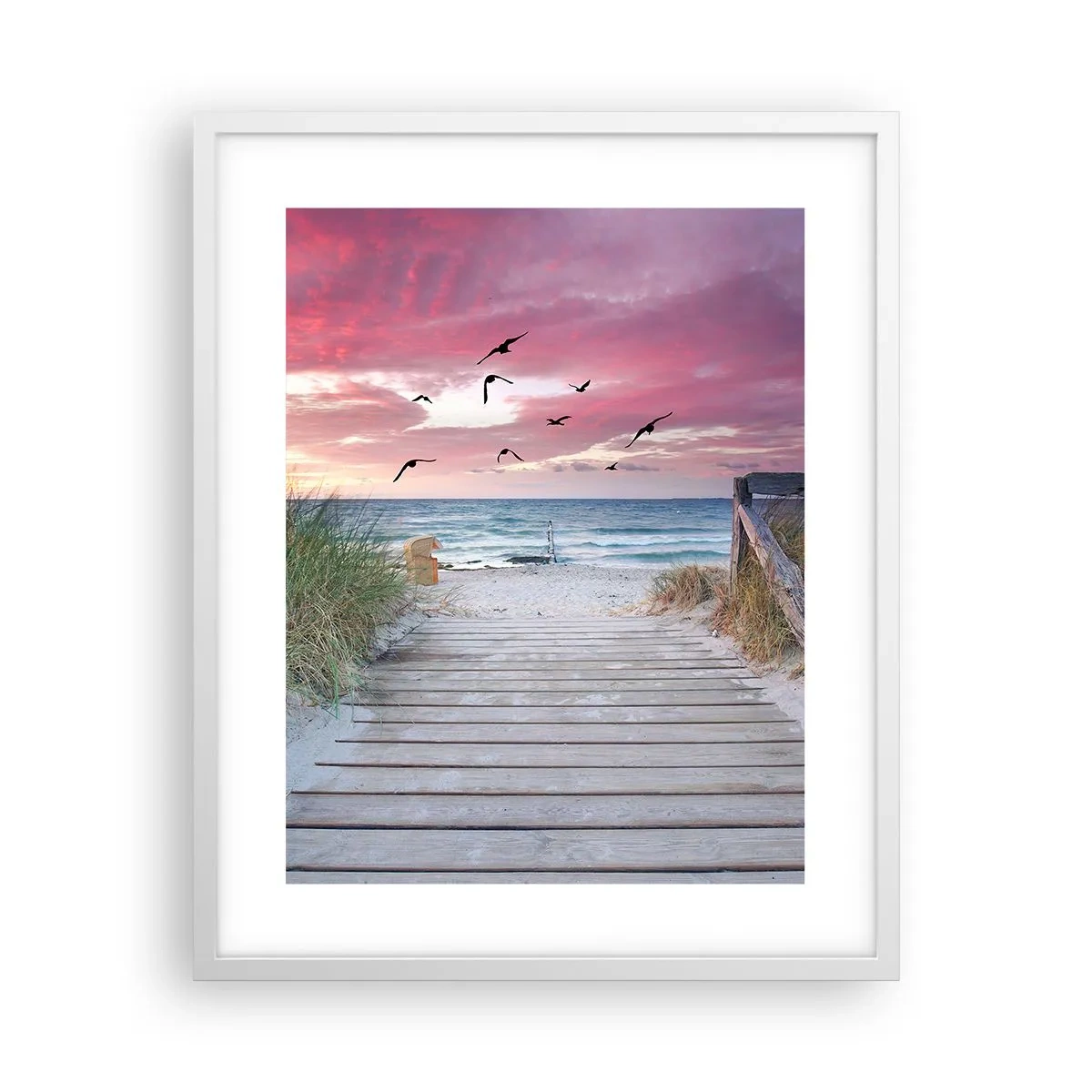 Poster în ramă albă - Impresie baltică - 40x50 cm