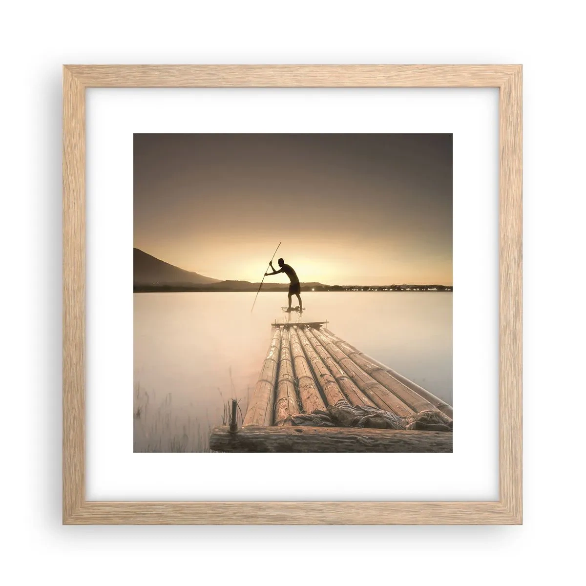 Poster în ramă de stejar deschis - Înainte de odihnă - 30x30 cm