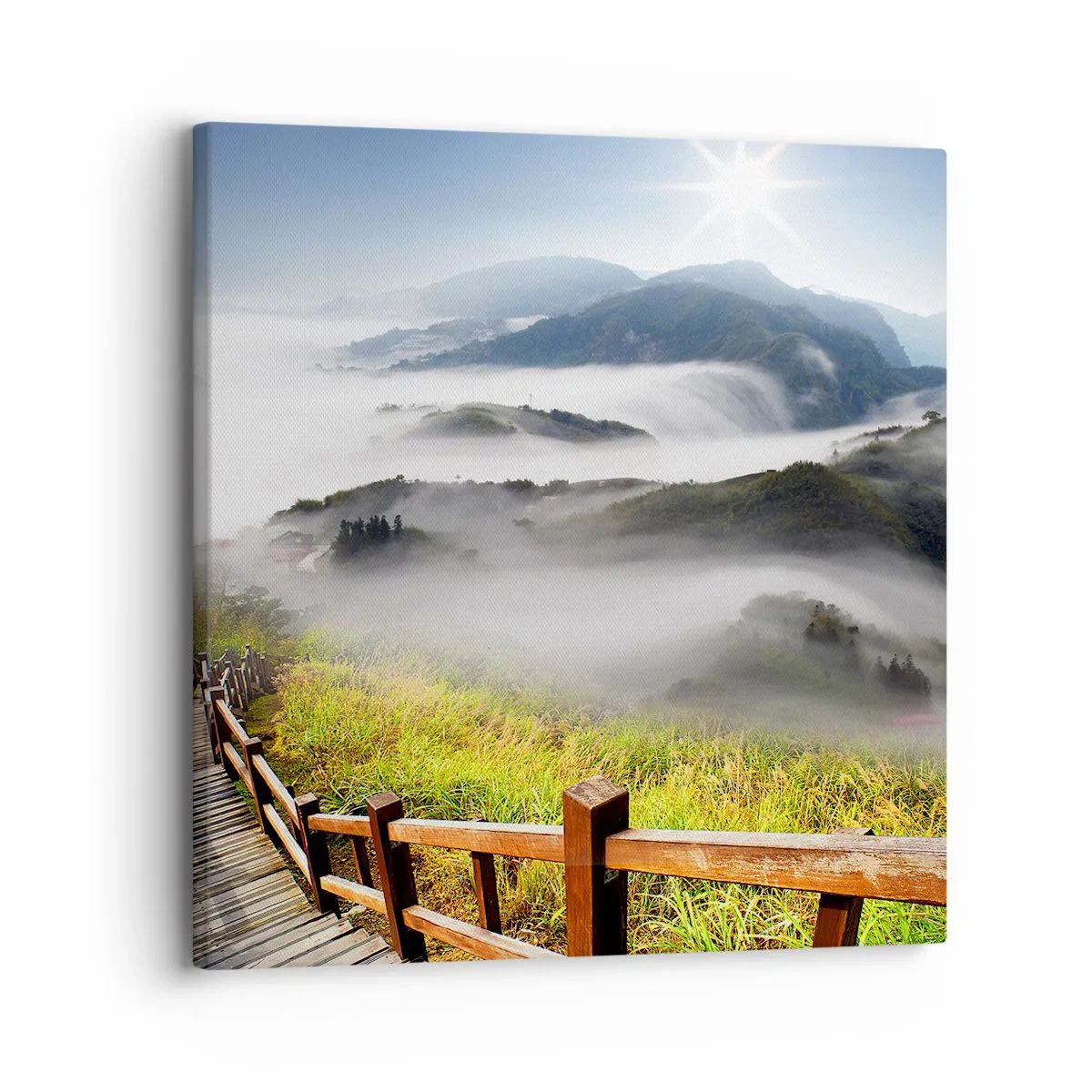 Tablou pe pânză - Țesut de strălucire și ceață - 30x30 cm