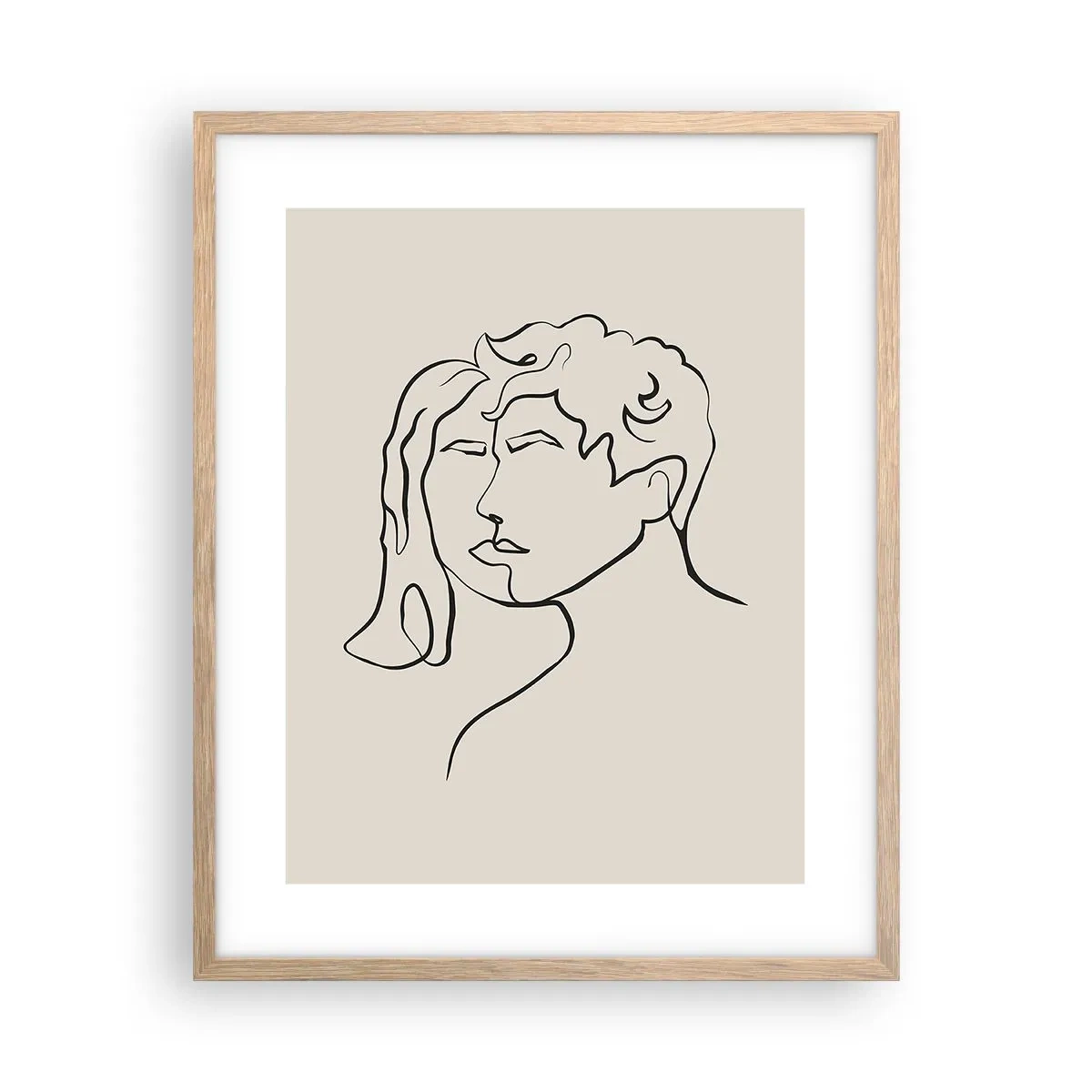 Poster în ramă de stejar deschis - Și unitatea s-a făcut - 40x50 cm