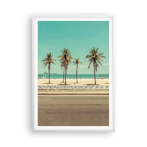 Poster în ramă albă - La paza plajei - 70x100 cm