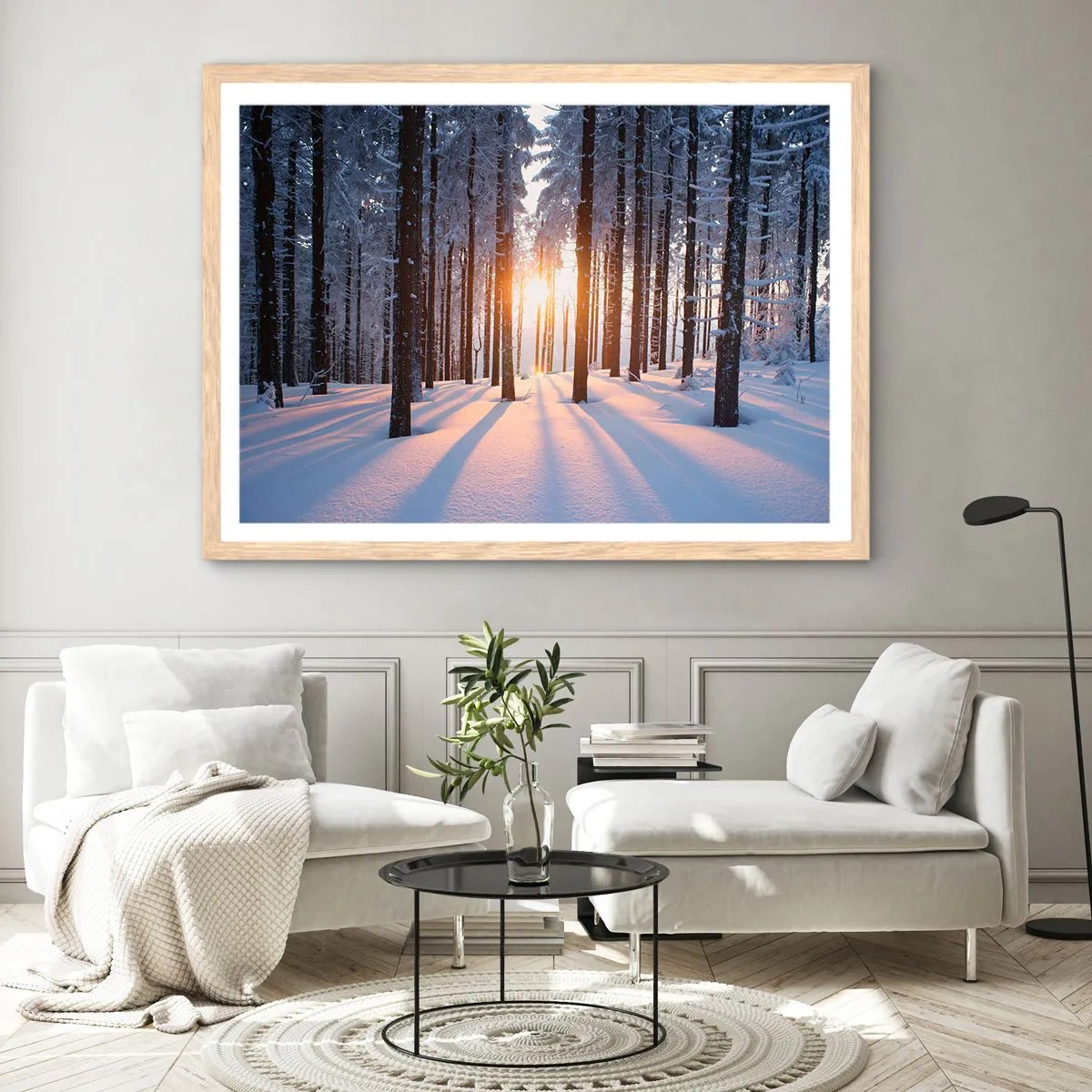 Poster în ramă de stejar deschis - În mod clar în alb și negru - 91x61 cm