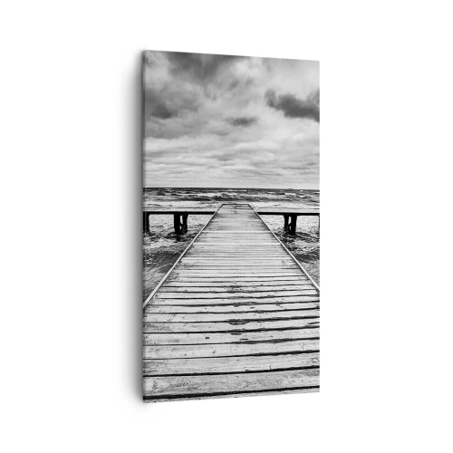 Tablou pe pânză - Aștept ca vântul să fugărească... - 45x80 cm