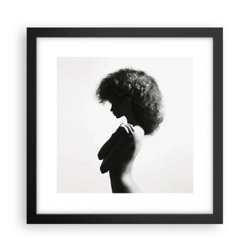 Poster în ramă neagră - Ca o floare pe o tulpină subțire - 30x30 cm