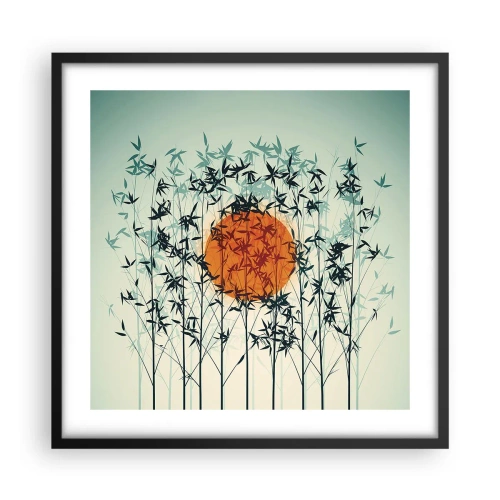 Poster în ramă neagră - Soarele japonez - 50x50 cm