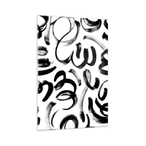 Tablou pe sticlă - Negru pe alb - 70x100 cm
