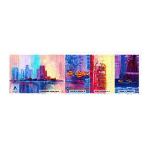 Mostră de Tapet Standard Eco - Scăldate în culoare - Oraș, Arhitectură, Bucată - 100x30 cm