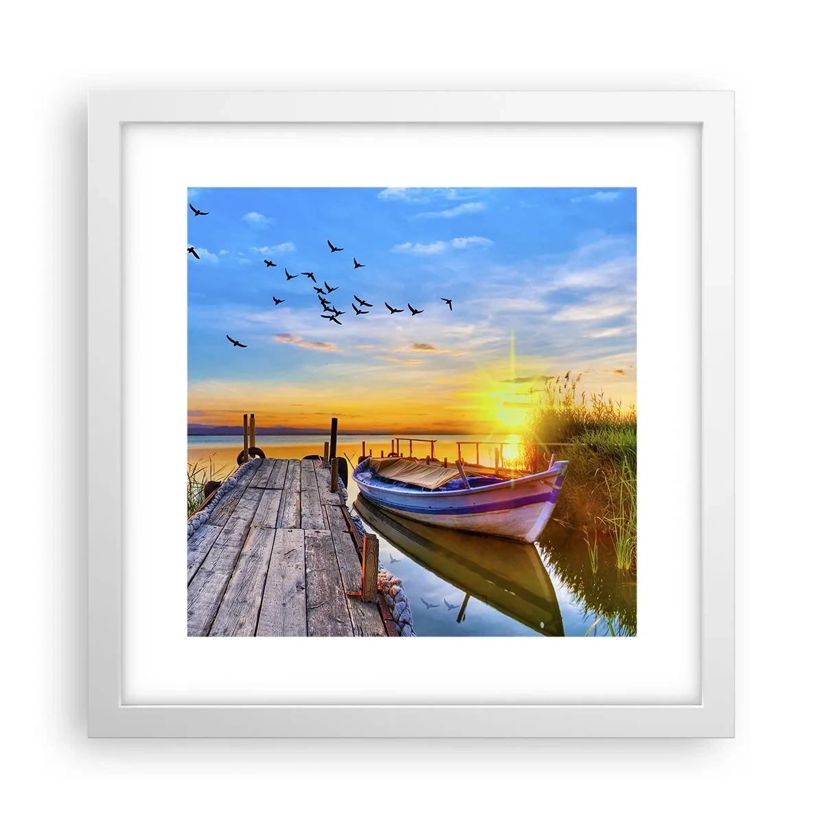 Poster în ramă albă - La revedere, până mâine - 30x30 cm