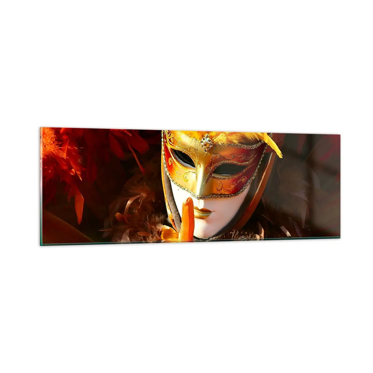 Tablou pe sticlă - Misterul face parte din joc - 90x30 cm