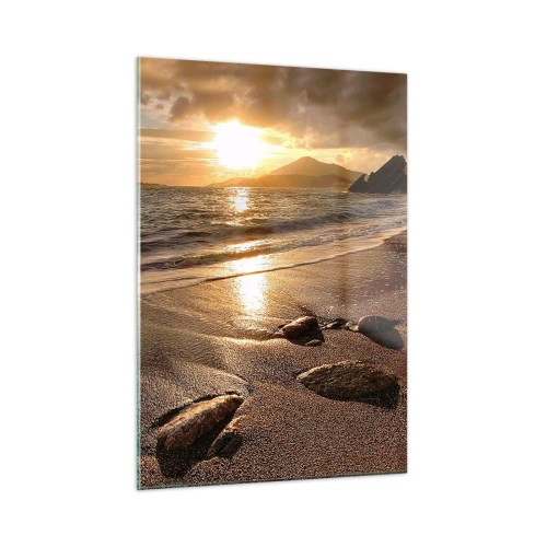 Tablou pe sticlă - Urmează soarele spre dealuri - 50x70 cm