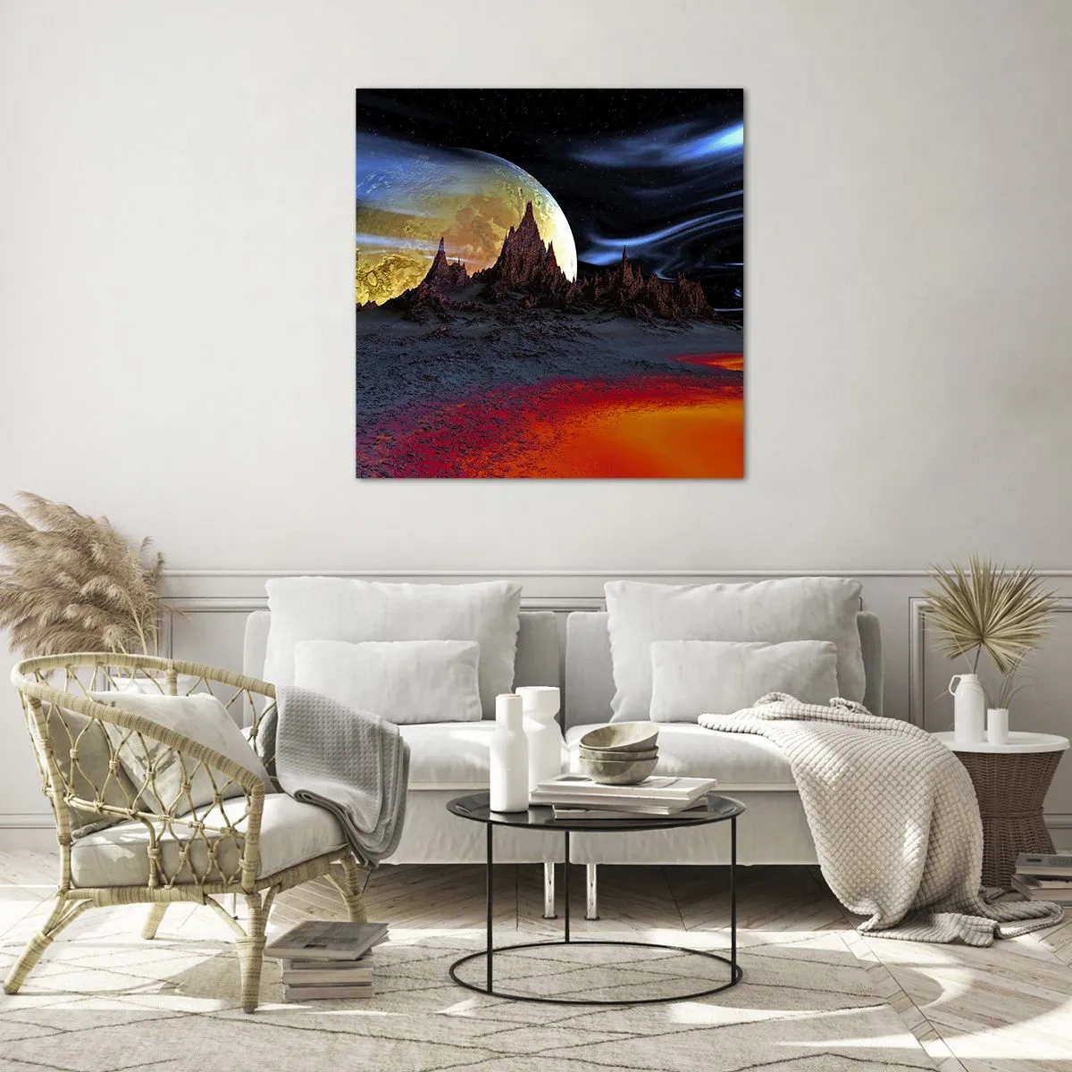 Tablou pe sticlă - Lumea necunoscută - 60x60 cm