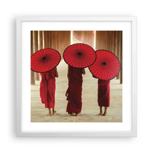 Poster în ramă albă - Pe drumul spre Tărâmul Pur - 40x40 cm