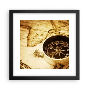 Poster în ramă neagră - Est sau vest? - 30x30 cm