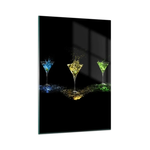 Tablou pe sticlă - Culori de bucurie în sticla de cristal - 80x120 cm