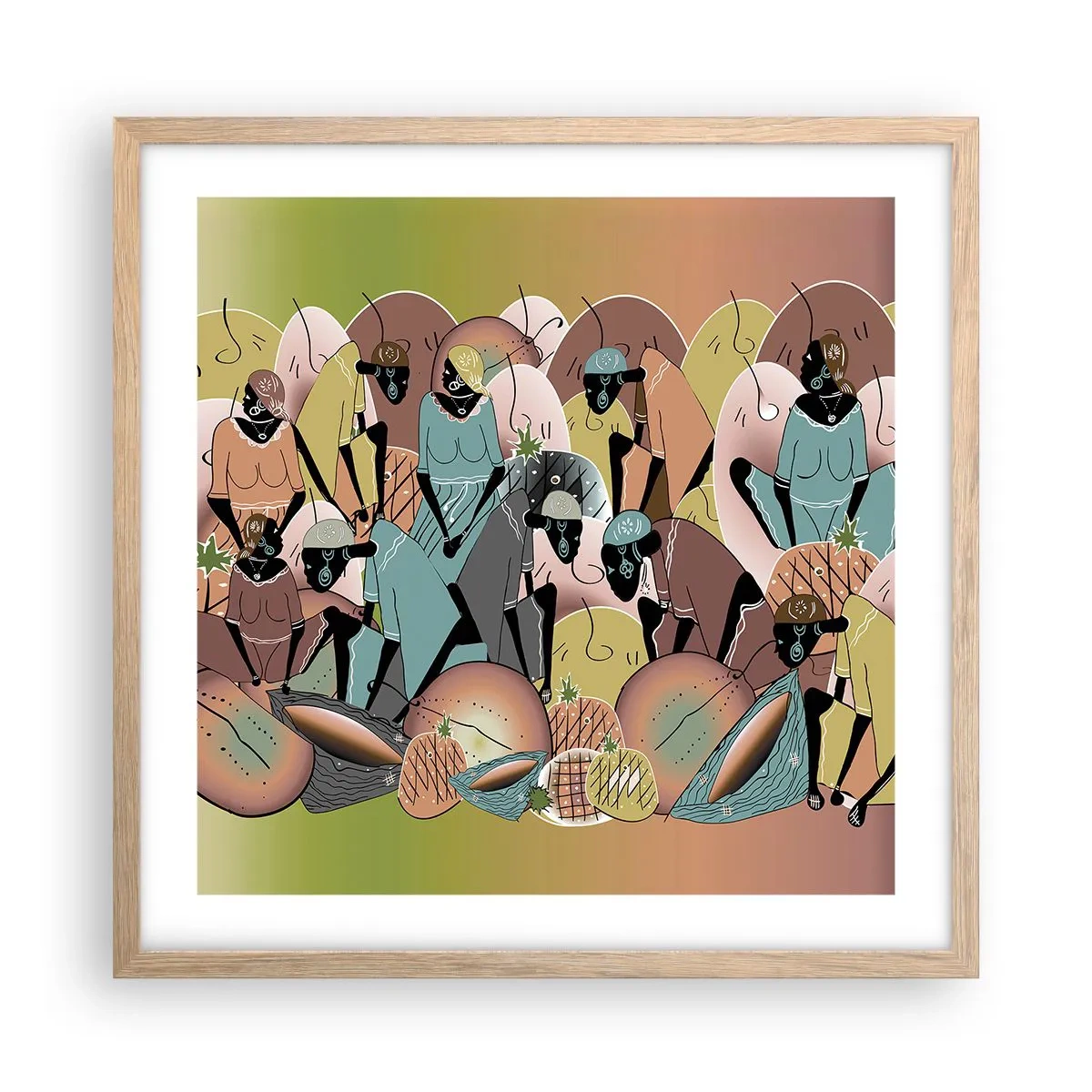 Poster în ramă de stejar deschis - Sărbătoarea cea mare se apropie - 50x50 cm