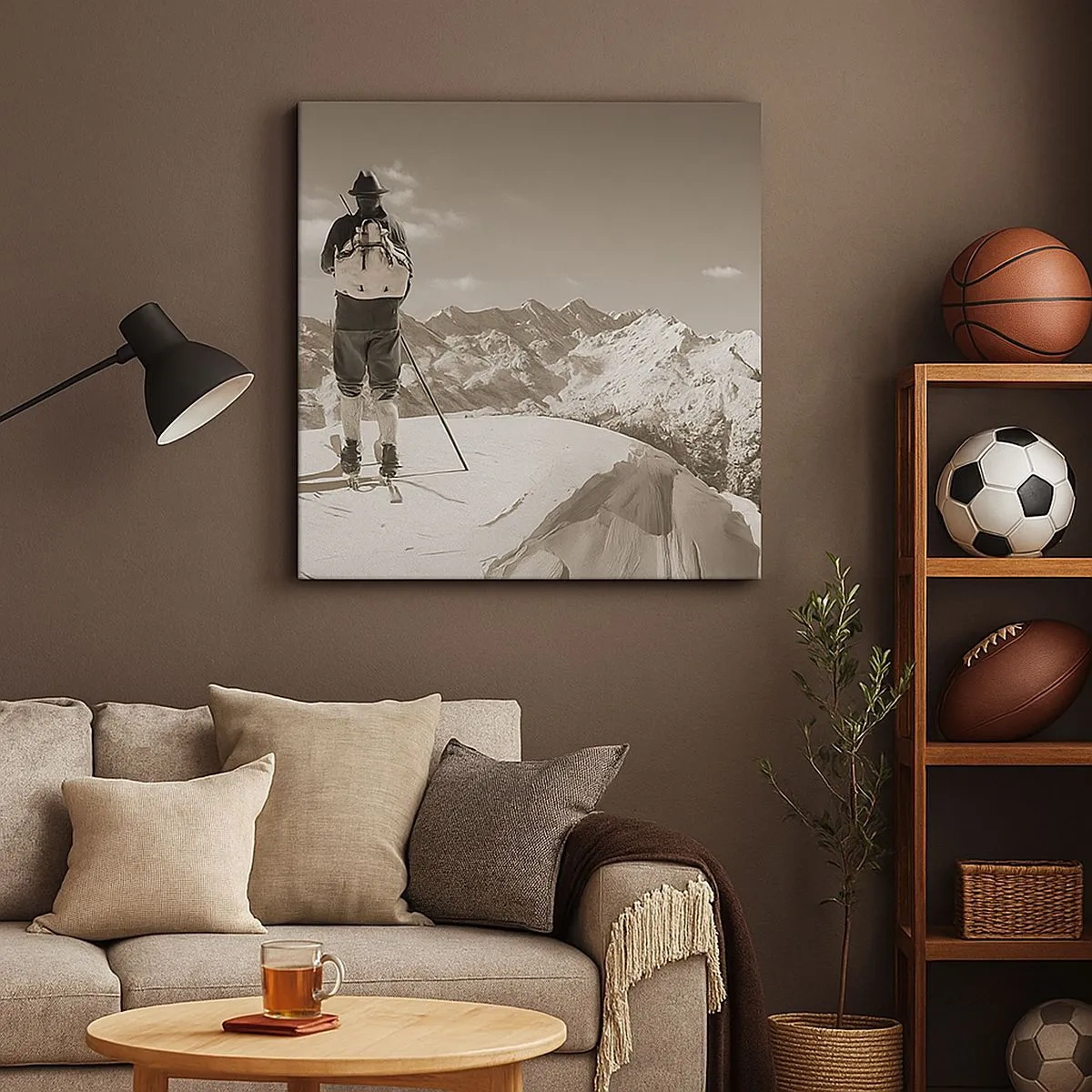 Tablou pe pânză - Și munții sunt la fel - 30x30 cm