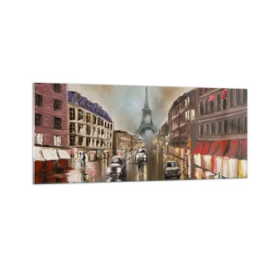 Tablou pe sticlă - Singurul lucru care contează este ea - 100x40 cm